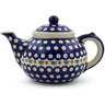 52 oz Stoneware Tea or Coffee Pot - Polmedia Polish Pottery H6636F