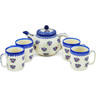 52 oz Stoneware Tea or Coffee Set for Four - Polmedia Polish Pottery H9798M