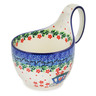 6-inch Stoneware Bowl with Handles - Polmedia Polish Pottery H4526L