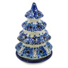 6-inch Stoneware Christmas Tree Candle Holder - Polmedia Polish Pottery H1792K