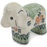 6-inch Stoneware Elephant Figurine - Polmedia Polish Pottery H7725K