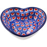 6-inch Stoneware Heart Shaped Bowl - Polmedia Polish Pottery H5210L