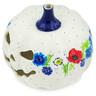 6-inch Stoneware Jack O Lantern Candle Holder - Polmedia Polish Pottery H6102L
