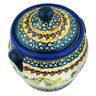 6-inch Stoneware Jar with Lid and Handles - Polmedia Polish Pottery H5814M