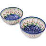 6-inch Stoneware Set of 2 bowls - Polmedia Polish Pottery H3742M