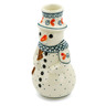 6-inch Stoneware Snowman Candle Holder - Polmedia Polish Pottery H4590J