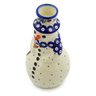 6-inch Stoneware Snowman Candle Holder - Polmedia Polish Pottery H6868H