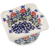 6-inch Stoneware Square Bowl - Polmedia Polish Pottery H0835L