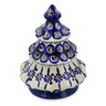 7-inch Stoneware Christmas Tree Candle Holder - Polmedia Polish Pottery H2785K