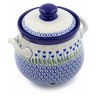 7-inch Stoneware Garlic and Onion Jar - Polmedia Polish Pottery H0570J