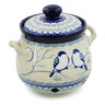 7-inch Stoneware Garlic and Onion Jar - Polmedia Polish Pottery H7681J