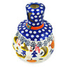 7-inch Stoneware Jack O Lantern Candle Holder - Polmedia Polish Pottery H6847M