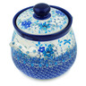 7-inch Stoneware Jar with Lid and Handles - Polmedia Polish Pottery H4328L