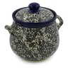 7-inch Stoneware Jar with Lid and Handles - Polmedia Polish Pottery H7642J