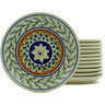 7-inch Stoneware Set of 12 Plates - Polmedia Polish Pottery H5380J
