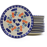 7-inch Stoneware Set of 12 Plates - Polmedia Polish Pottery H9992J