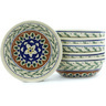 7-inch Stoneware Set of 6 Bowls - Polmedia Polish Pottery H6637E