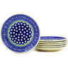 7-inch Stoneware Set of 6 Plates - Polmedia Polish Pottery H2708E