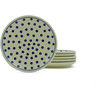 7-inch Stoneware Set of 6 Plates - Polmedia Polish Pottery H5402J