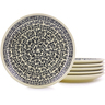 7-inch Stoneware Set of 6 Plates - Polmedia Polish Pottery H5979I