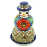 7-inch Stoneware Snowman Candle Holder - Polmedia Polish Pottery H3196H
