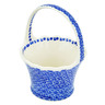 8-inch Stoneware Basket with Handle - Polmedia Polish Pottery H2066N