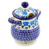 8-inch Stoneware Jar with Lid and Handles - Polmedia Polish Pottery H0512K