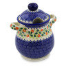 8-inch Stoneware Jar with Lid and Handles - Polmedia Polish Pottery H4263K