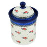 8-inch Stoneware Jar with Lid - Polmedia Polish Pottery H2058M