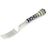 8-inch Stoneware Stainless Steel Fork - Polmedia Polish Pottery H0313H