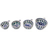 8 oz Stoneware Set of 4 Measuring Cups - Polmedia Polish Pottery H0155L