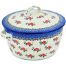 9-inch Stoneware Baker with Cover with Handles - Polmedia Polish Pottery H2056M