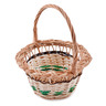 9-inch Stoneware Basket with Handle - Polmedia Polish Pottery H0557M