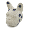 9-inch Stoneware Dog Head Wall Mount - Polmedia Polish Pottery H7462K