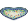 9-inch Stoneware Heart Shaped Platter - Polmedia Polish Pottery H2121L