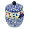 9-inch Stoneware Jar with Lid and Handles - Polmedia Polish Pottery H4562M