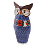 9-inch Stoneware Owl Figurine - Polmedia Polish Pottery H8565L