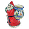 9-inch Stoneware Santa Shaped Jar - Polmedia Polish Pottery H6411M