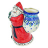 9-inch Stoneware Santa Shaped Jar - Polmedia Polish Pottery H6829M