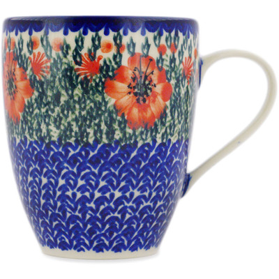 Polish Pottery  0" Lone Poppy