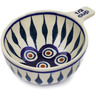 Polish Pottery 1/2 Cup Measuring Cup Peacock Leaves