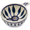 Polish Pottery 1/3 Cup Measuring Cup Peacock Leaves