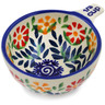 Polish Pottery 1/3 Cup Measuring Cup Wave Of Flowers