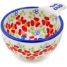 Polish Pottery 1/4 Cup Measuring Cup Red Chains UNIKAT