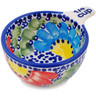 Polish Pottery 1/4 Cup Measuring Cup Spotted Garden UNIKAT
