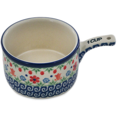 Polish Pottery 1 Cup Measuring Cup  Babcia&#039;s Garden