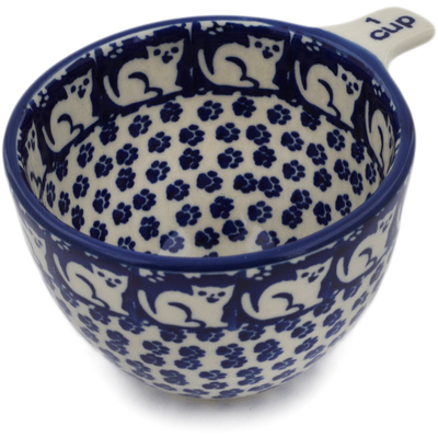 Polish Pottery 1 Cup Measuring Cup Meow