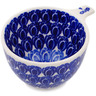 Polish Pottery 1 Cup Measuring Cup Retro Blue Tulips
