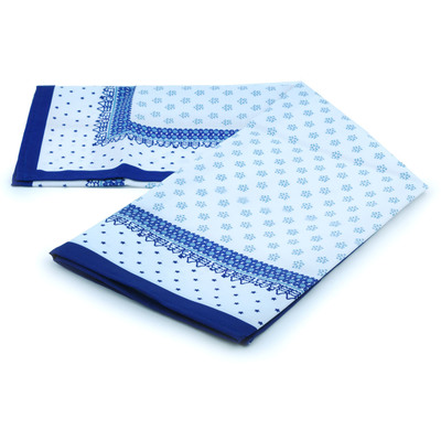 Polyester 29&quot; Square Stain Resistant Tablecloth (75 x 75 cm) Blue Winter