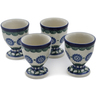 Polish Pottery 4-Piece Egg Holder Set Maia